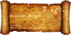 Keisler Ábel névjegykártya